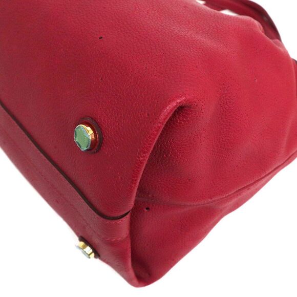 Louis Vuitton Mahina Leather Cirrus PM Shoulder Bag Red - Picture 12 of 12